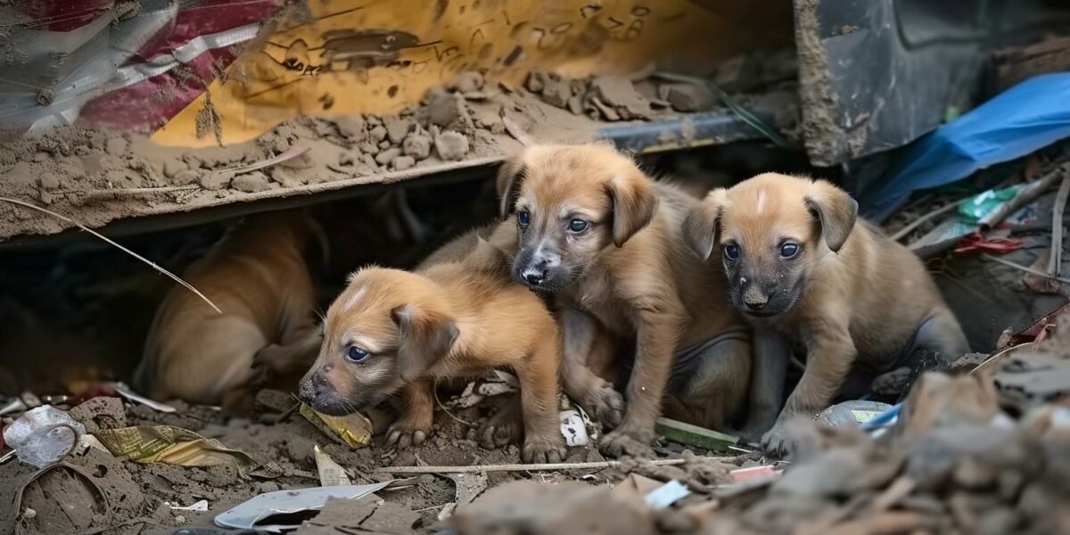 Discover the Heartrending Saga of Four Puppies in a Forgotten City Corner