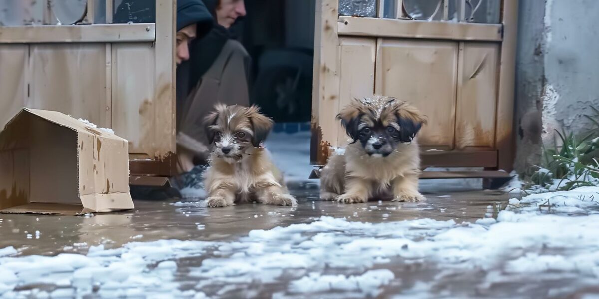 A Winter Miracle: Stray Pups Find Unexpected Shelter in the Cold