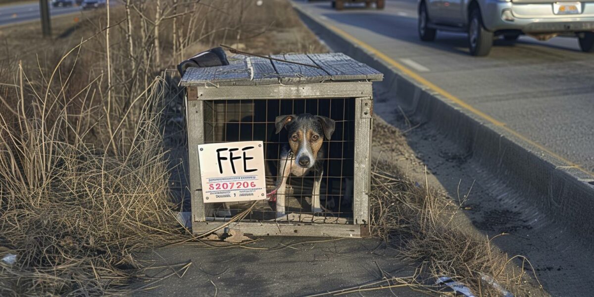 Rescuers Astonished to Discover Abandoned Dog Alongside Busy Highway