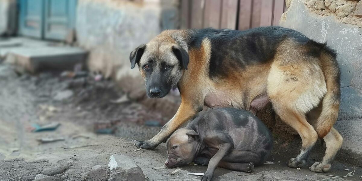 A Pregnant Dog's Desperate Struggle: A Tale of Survival and Hope