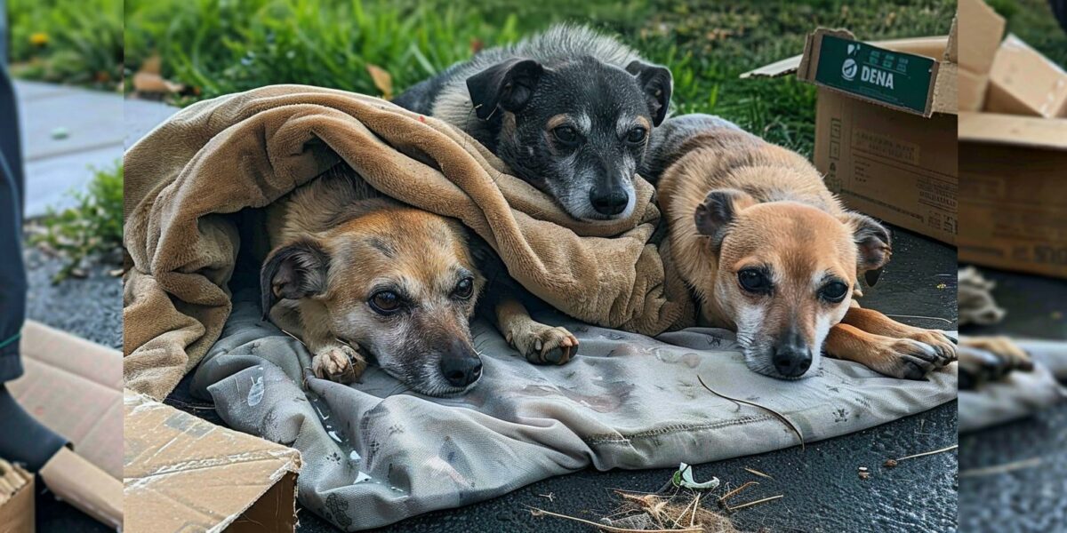 Three Abandoned Dogs Cling to Hope on a Stormy Night – A Tale of ...