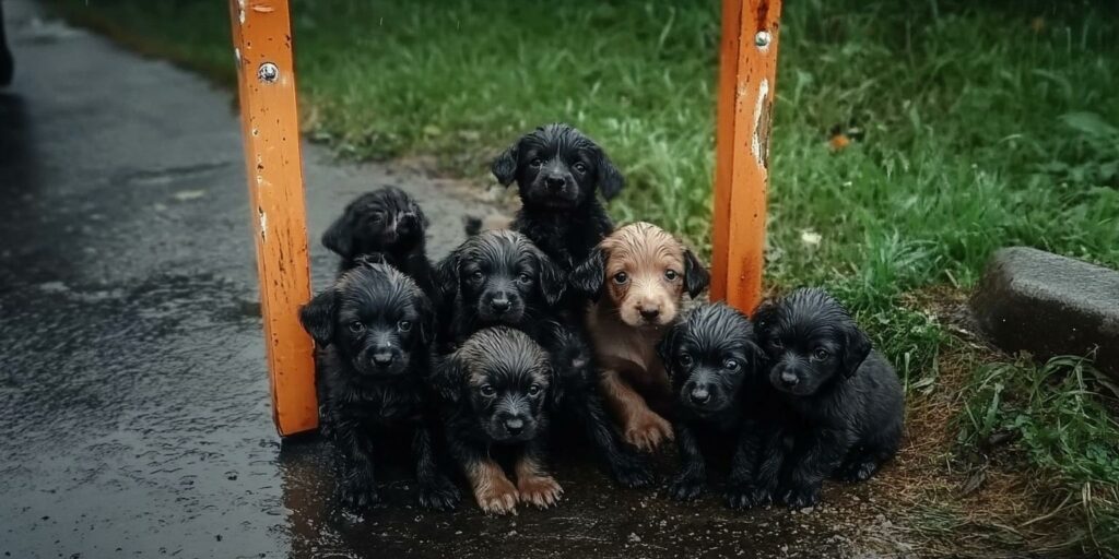 Abandoned in the Storm: Newborn Puppies' Desperate Cry for Help